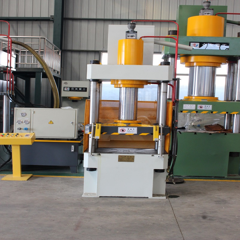 100T三梁四柱帶防護網油壓機 100噸三梁四柱帶防護