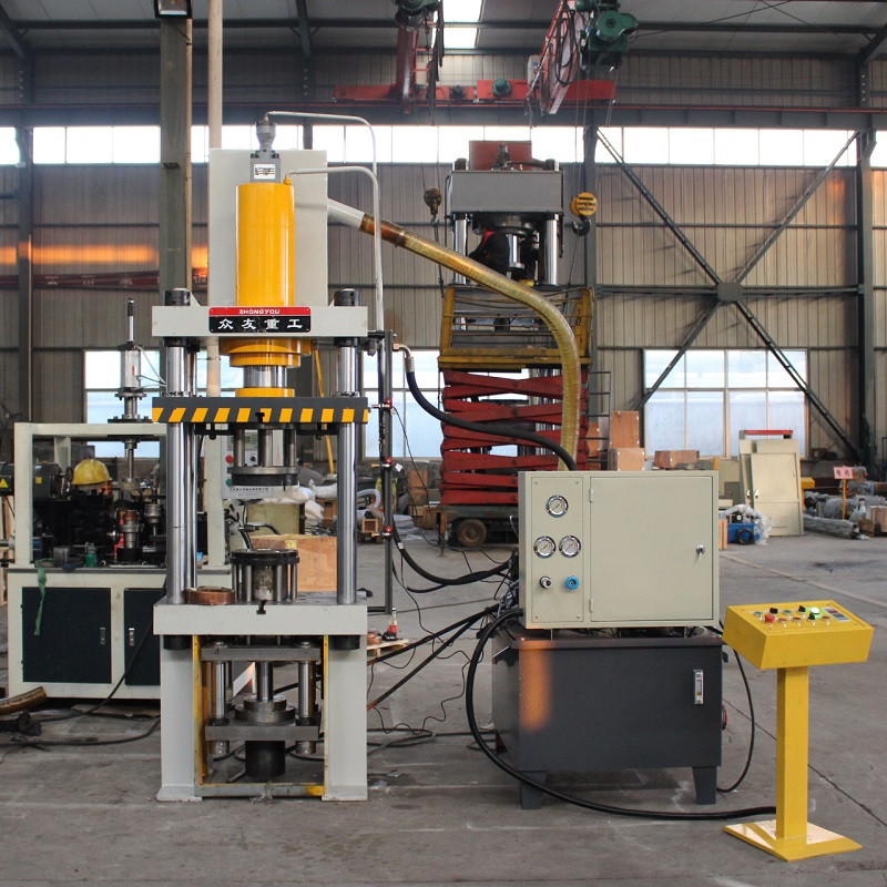 80噸壓銅壺液壓墊拉伸四柱油壓機(jī) 80T壓銅壺液壓