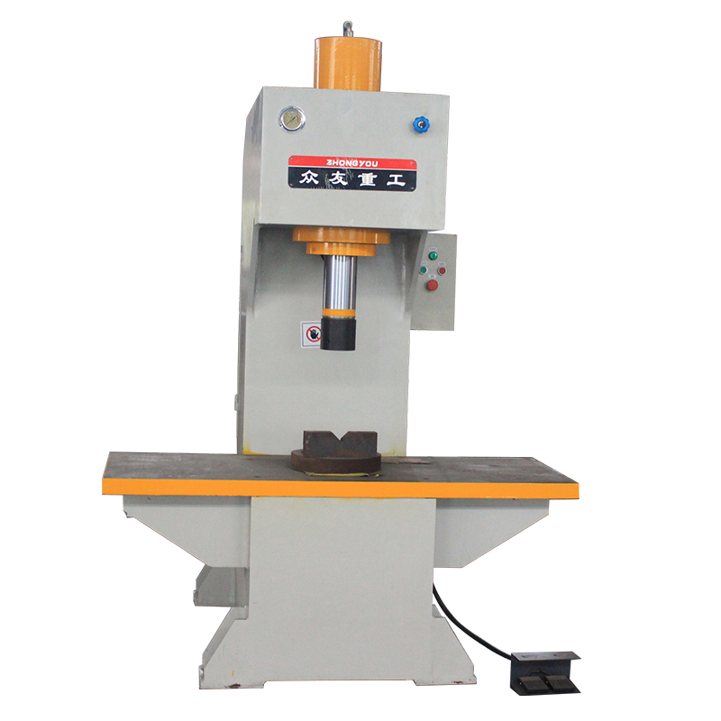 63T全鋼焊接快速壓裝整形油壓機63噸單柱式油壓機