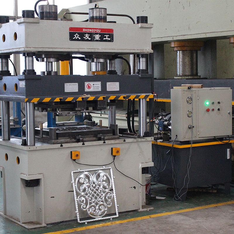 100噸壓花切花三梁四柱液壓機