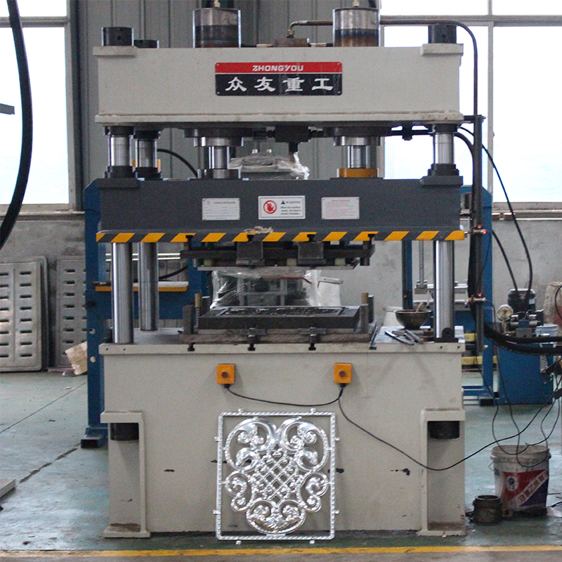100噸壓花切花三梁四柱液壓機