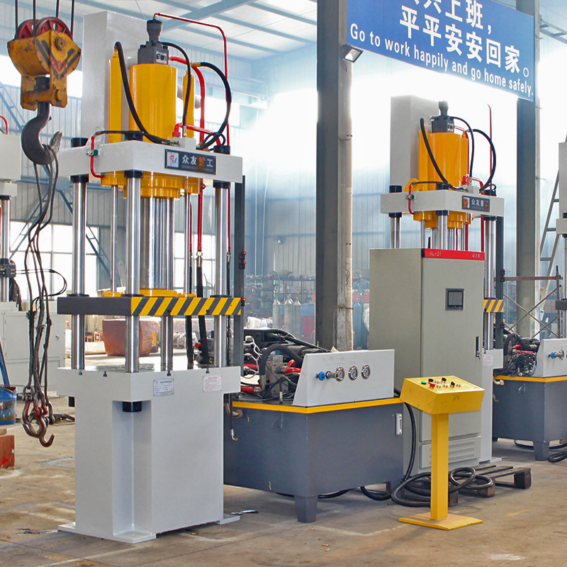 100噸帶快速缸伺服系統四柱液壓機